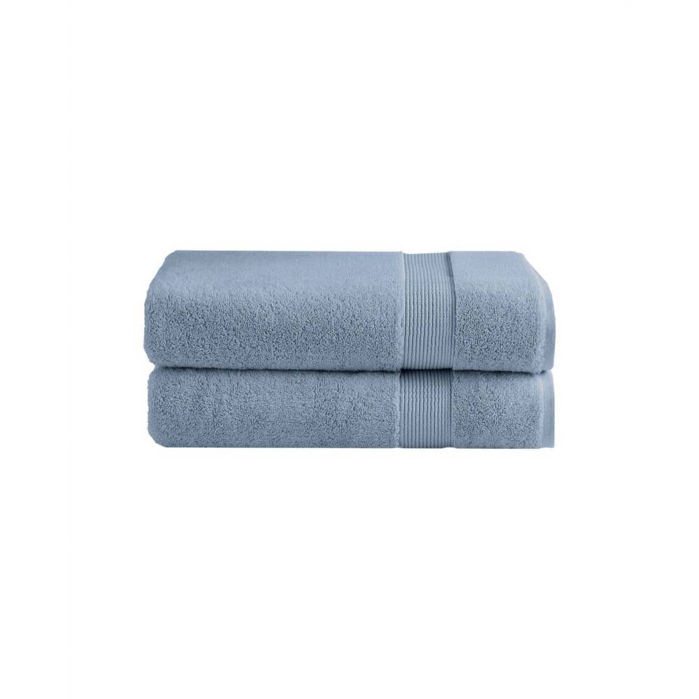 NEW UNDER THE CANOPY classic organic 2-piece bath towel set in chambray